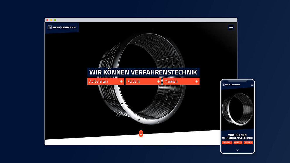 Startseite der neuen Website in den den Viewports "Desktop" und "Mobile"